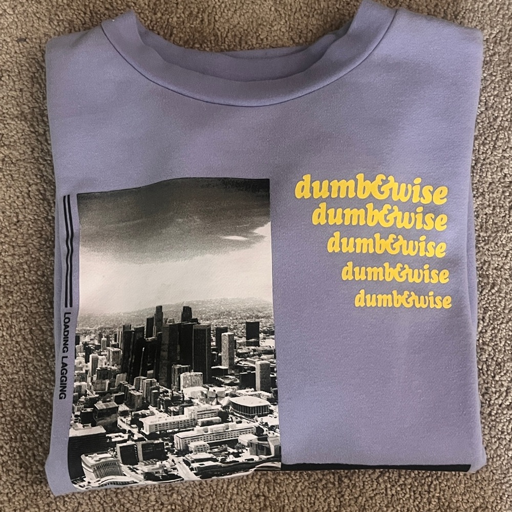 Dumb&Wise Sam Golbach Blue Graphic Sweatshirt - Picture 5 of 6